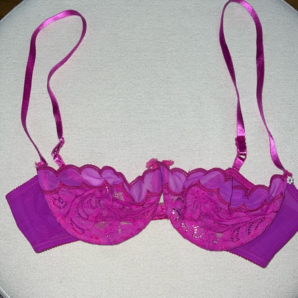 Vintage Christian Dior Bra 36 C Fuchsia